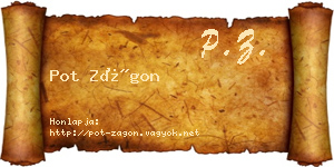 Pot Zágon névjegykártya